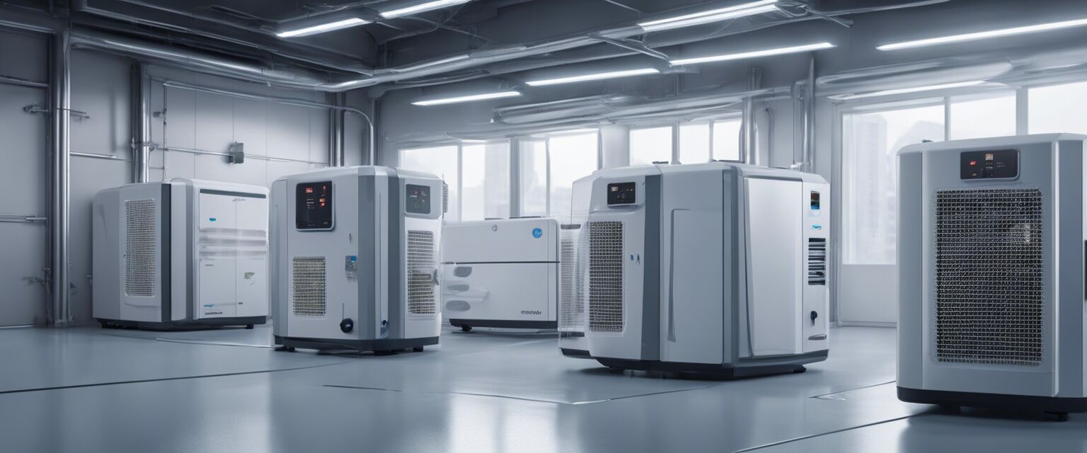 Different models of UV-C air sterilizers