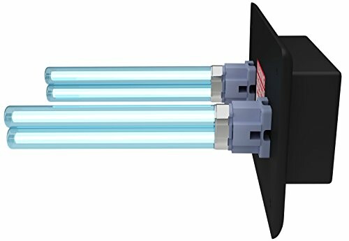 UV light air purifier with dual bulbs.
